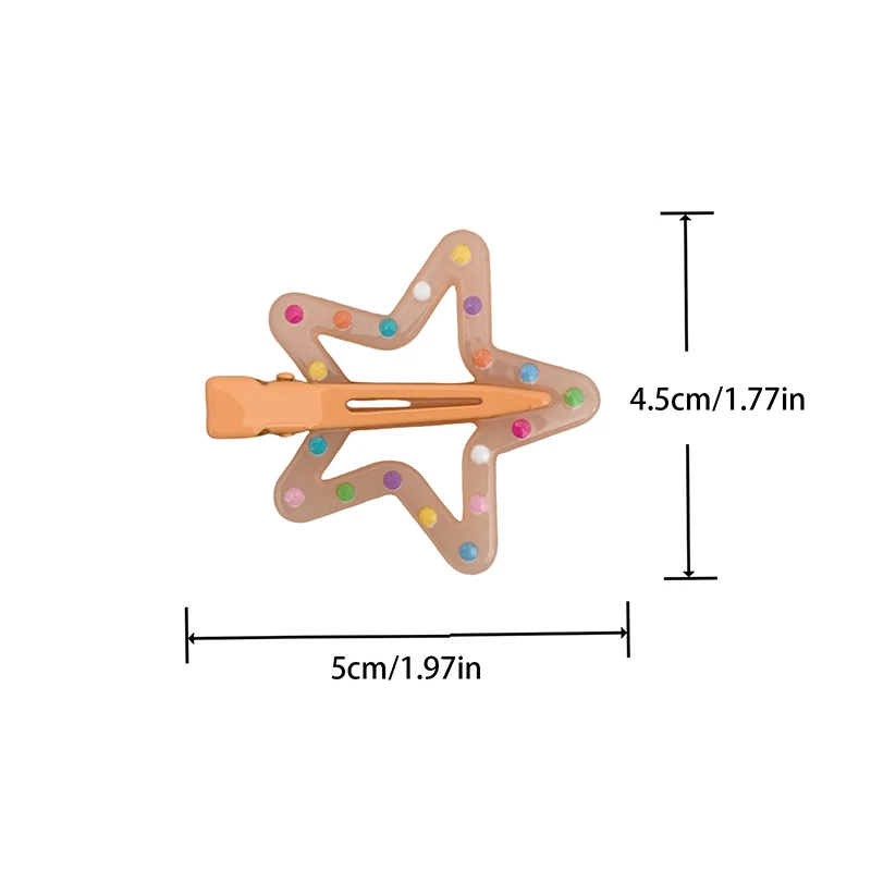 1 шт. красочная звезда BB заколки для волос девочек Y2K Милая заколка женщин простой