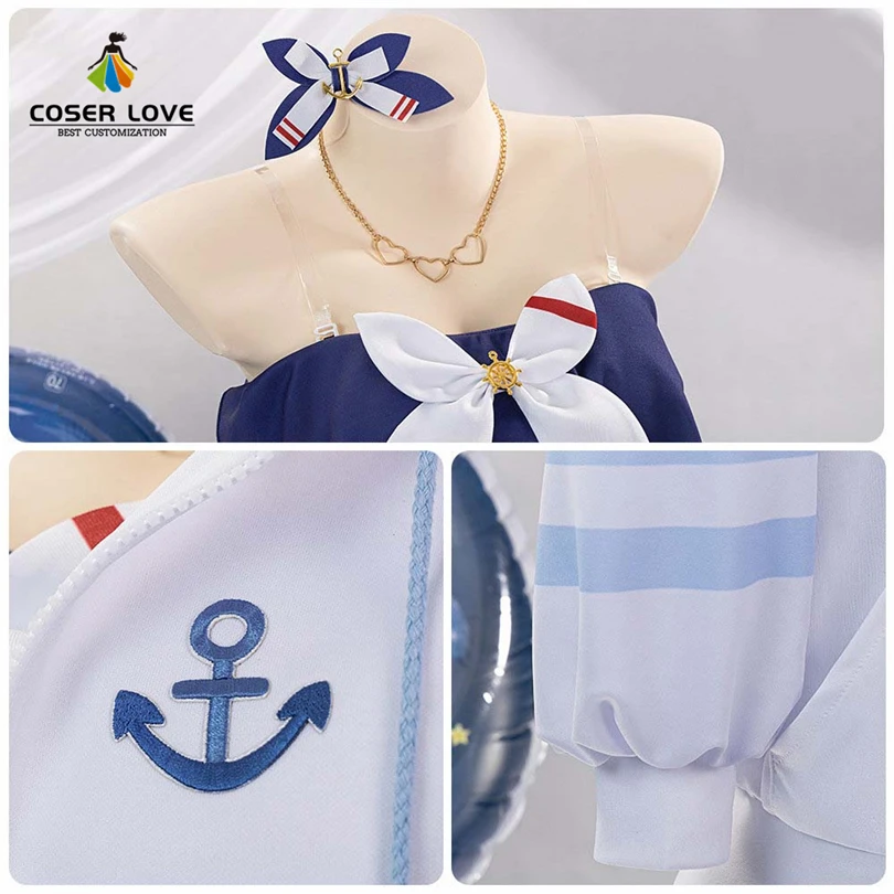Фото Костюм для косплея Uma Musume Pretty Derby Cheval Grand Swimsuit, наряд для Хэллоуина, аниме-фестиваля, комик-кон №5
