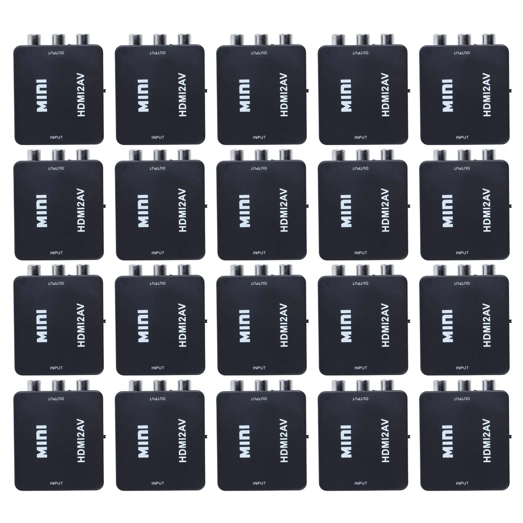 

20X MINI HDMI to 3RCA CVBS Composite Video AV Converter Adapter TV PS3 VHS VCR DVD Black