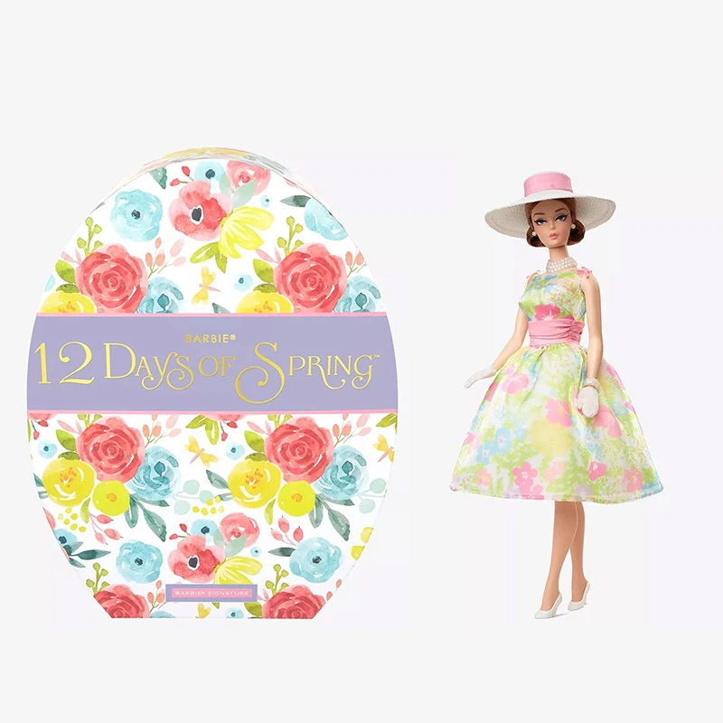 Подпись Барби весенняя кукла и аксессуары для 12 дней набор 2024 года игровой домик