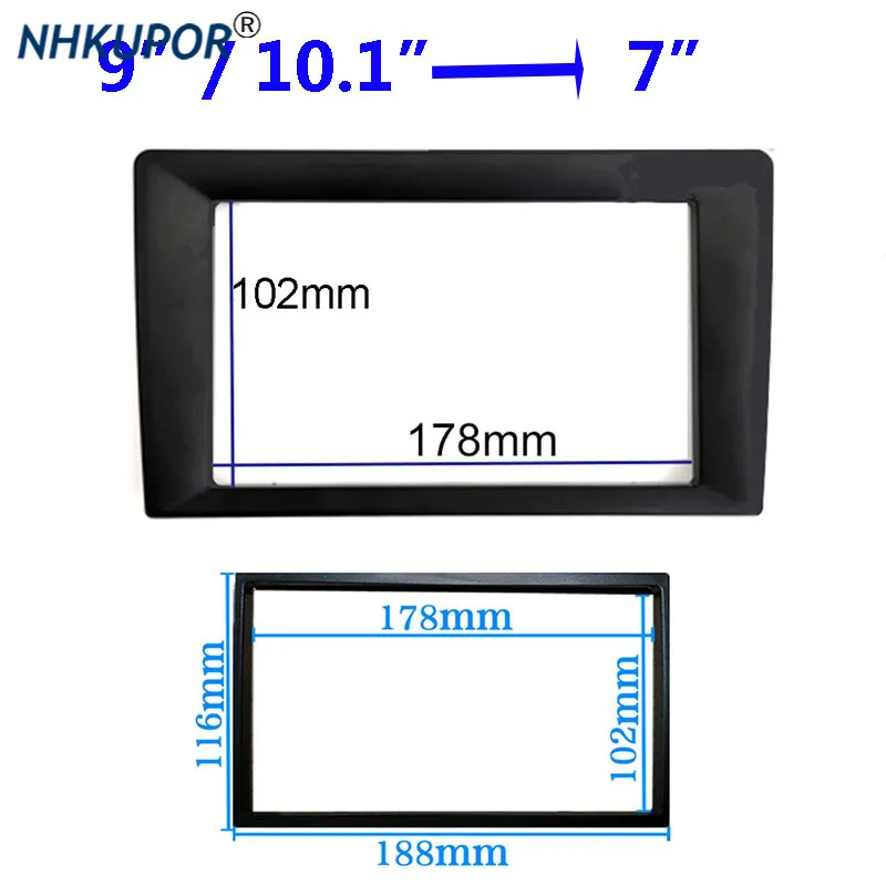 

9/10.1 дюймовый большой экран до 7 дюймов Автомобильный каркас 178X102mm для универсального автомобильного радио 2 Din Android плеер Fascia бесшовная устан...