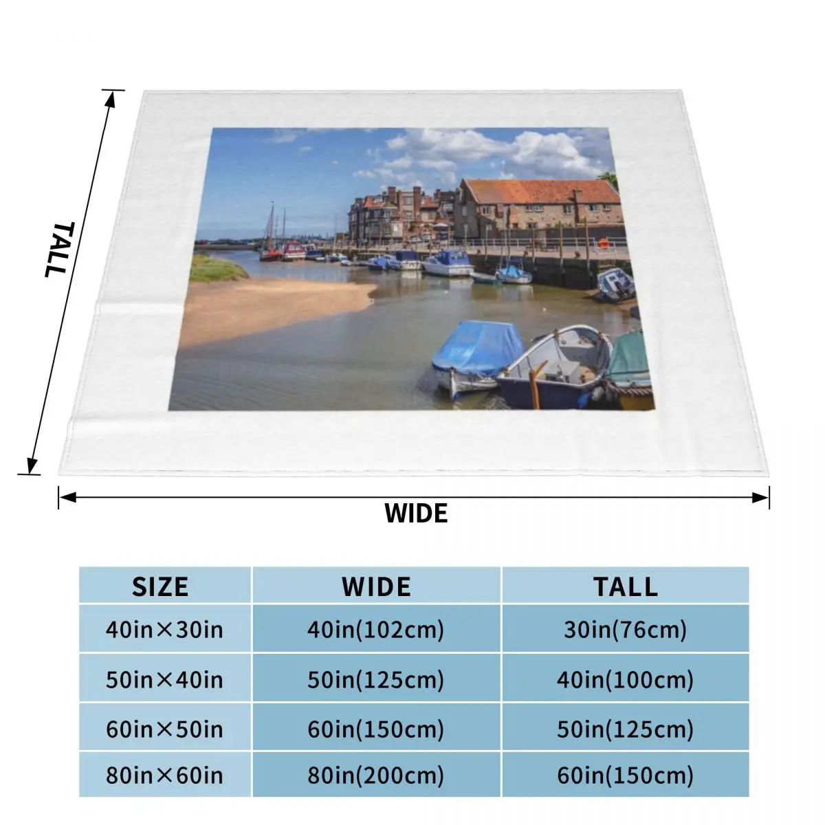Фото Ультрамягкое одеяло из микрофлиса Blakeney Quay Norfolk №2
