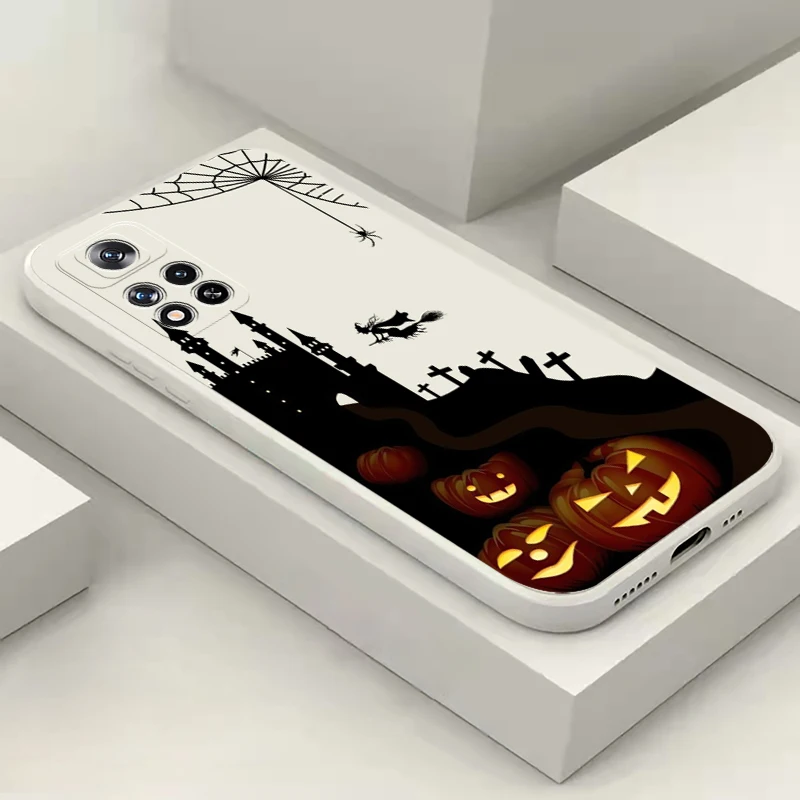 Halloween Pumpkin Skull For Xiaomi Redmi K70 K60 K60E K50 K50i K40 Gaming Ultra K40S K30 K30S K20 Pro Phone Case Coque
