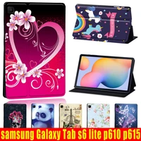 for samsung galaxy tab s6 lite p610 p615 10 4 inch new tablet case anti cratch old image pattern leather stand cover case