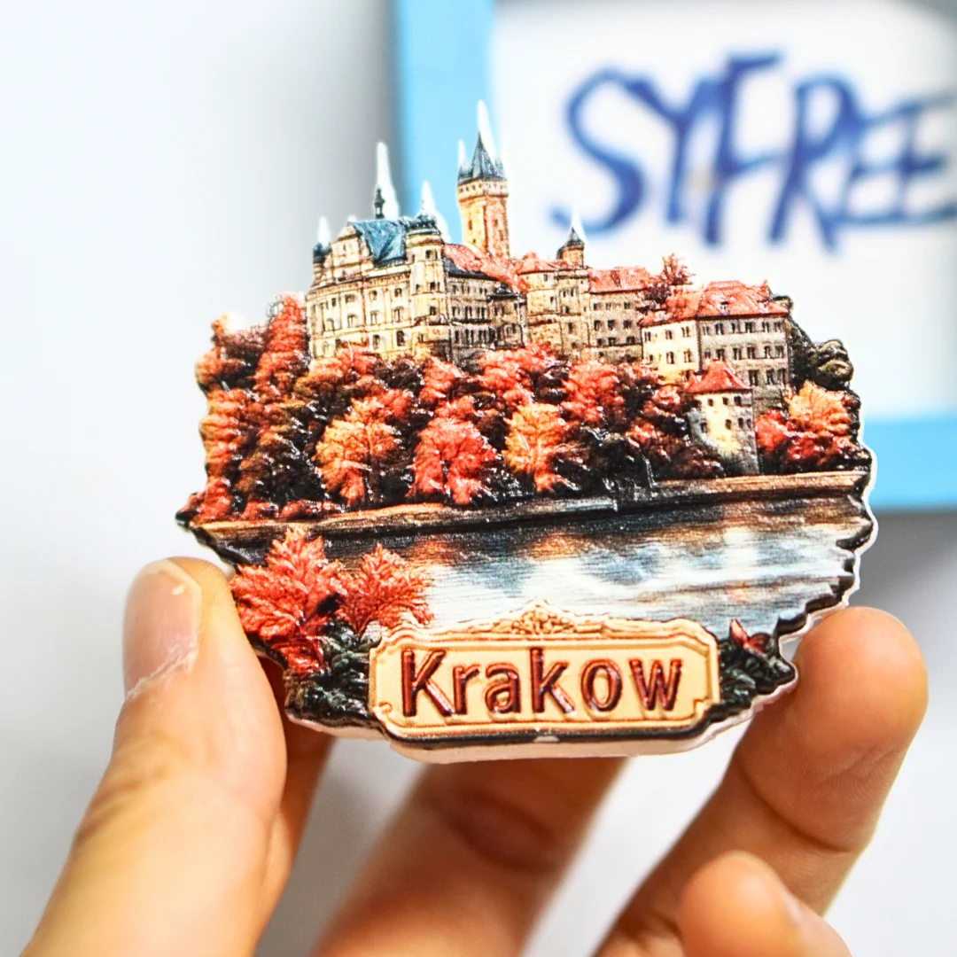 Фото Магниты на холодильник для путешествий Krakow, Польские магниты на холодильник, Краковские живописные магниты на холодильник, Польские живописные магниты на холодильник, домашний декор, Pho №5