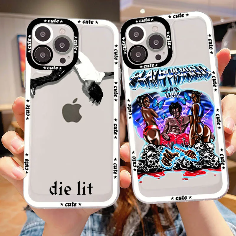 

Rapper singer Playboi Carti die lit Phone Case for iPhone 11 12 13 Mini Pro Max 14 Pro Max Case shell