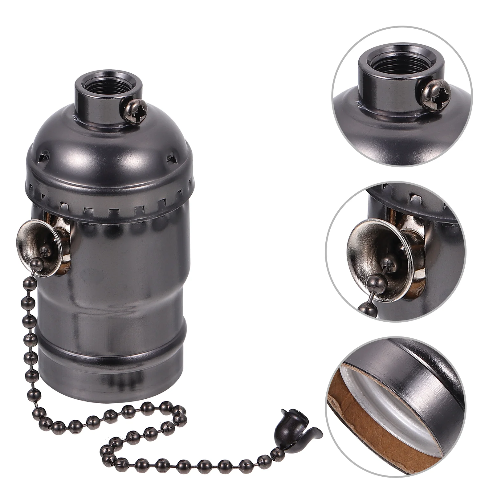 

Zipper Switch Light Socket E27 Bulb Holder Adapter Screw Bulbs Lamp Pendant Flooring Trim