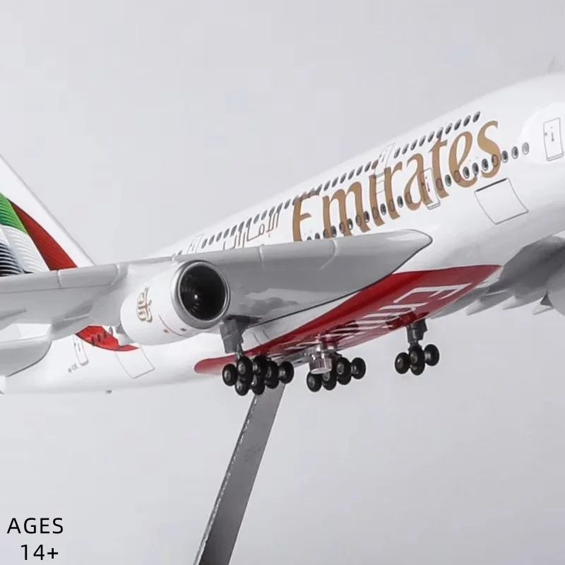 Новая модель самолета A380 Emirates UAE, масштаб 1160, модель Airbus 380, 47 см, литая смола, игрушка самолета, детские игрушки (art.: 3920cd14d2e0d) - 3920cd14d2e0d