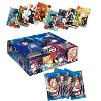 demon slayer collection cards letters paper card letters one games children anime character for kids gift playing card toy