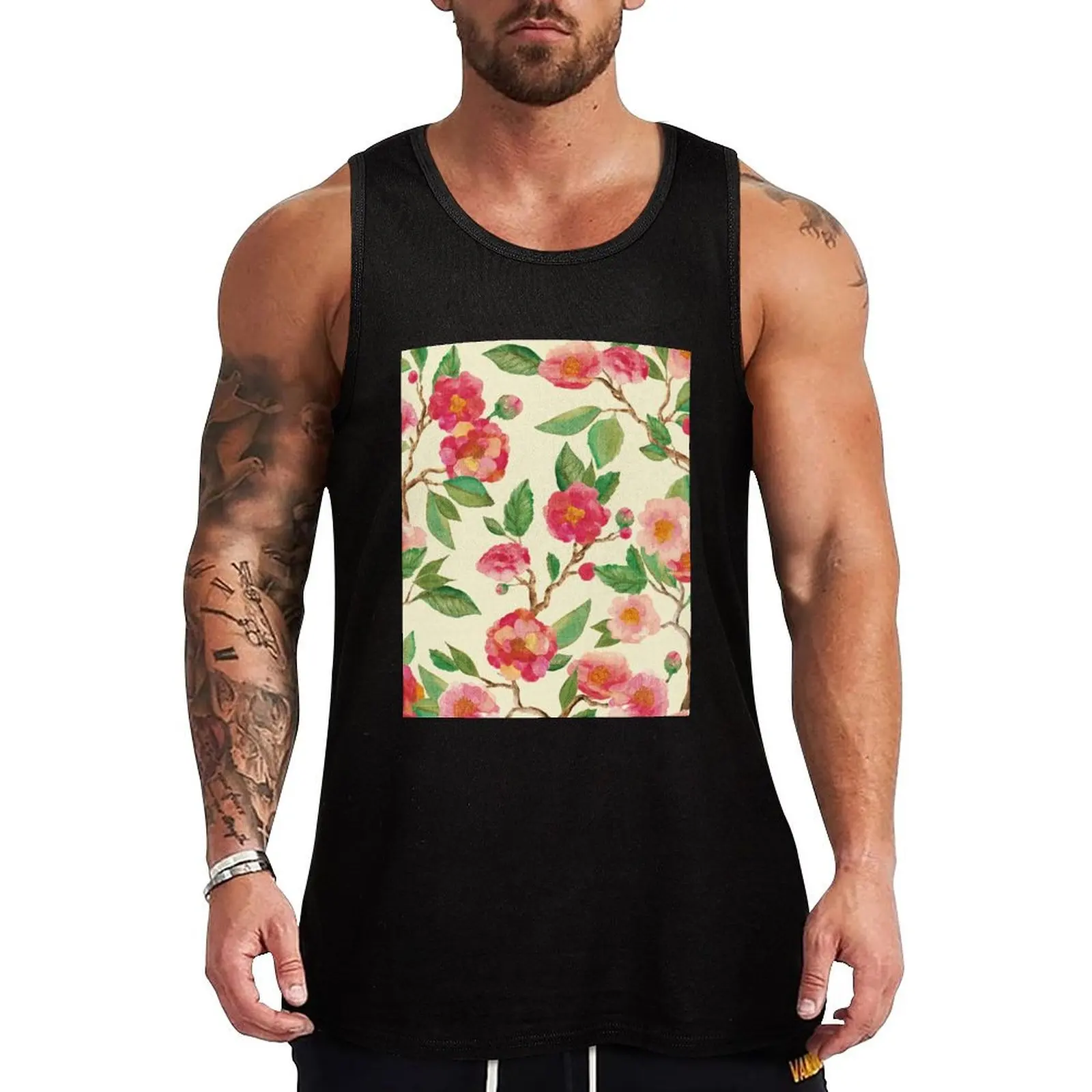 Camellia Japonica Tank Top аксессуары для спортзала мужские