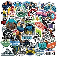 1050pcslot outdoor bicycle stickers for mountain bike riding travel luggage car skateboard pvc waterproof decal sticker