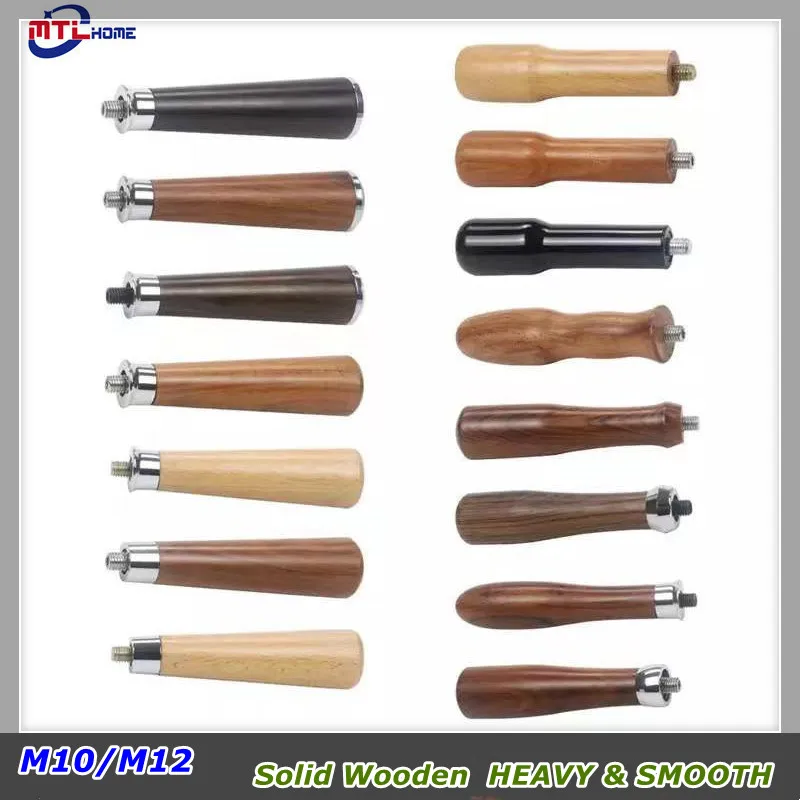 

M10/M12 Portafilter Handle Solid Wooden Handle For Filter Holder Espresso Coffee Cafe Machine Cafe Tools Accessories For Barista