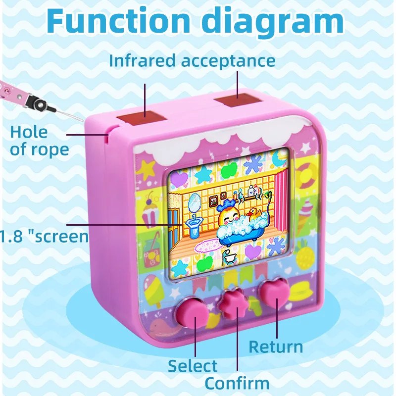 Фото Электронная игрушка-питомец Tamagotchi (английская версия) с цветным экраном, игровая консоль, развивающая игрушка, подарок №5