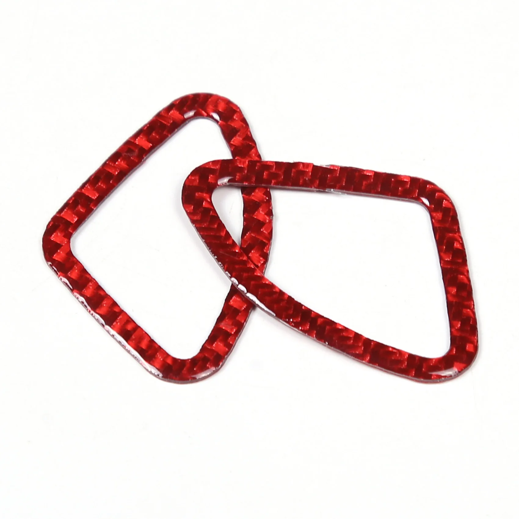 

Car Red Soft Carbon Fiber Door Speaker Frame Cover Trim Stickers for Chevrolet Corvette C7 2014-2019