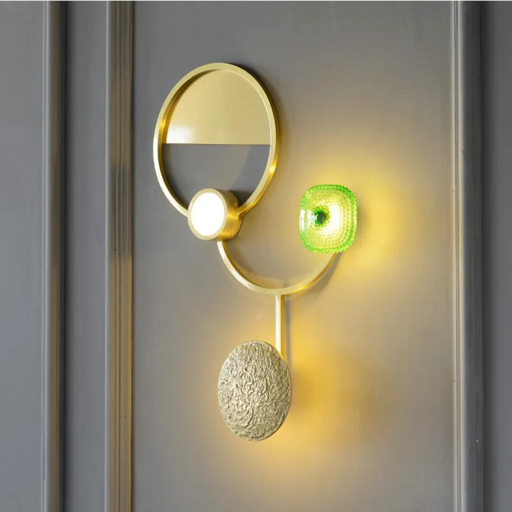 

Новая современная настенная лампа медная галерея декоративная лампа для гостиной золотые светодиодные лампы