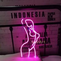 custom indoor led sexy neon sign human body womans visual art club wall hanging flexible lighting for sign decor