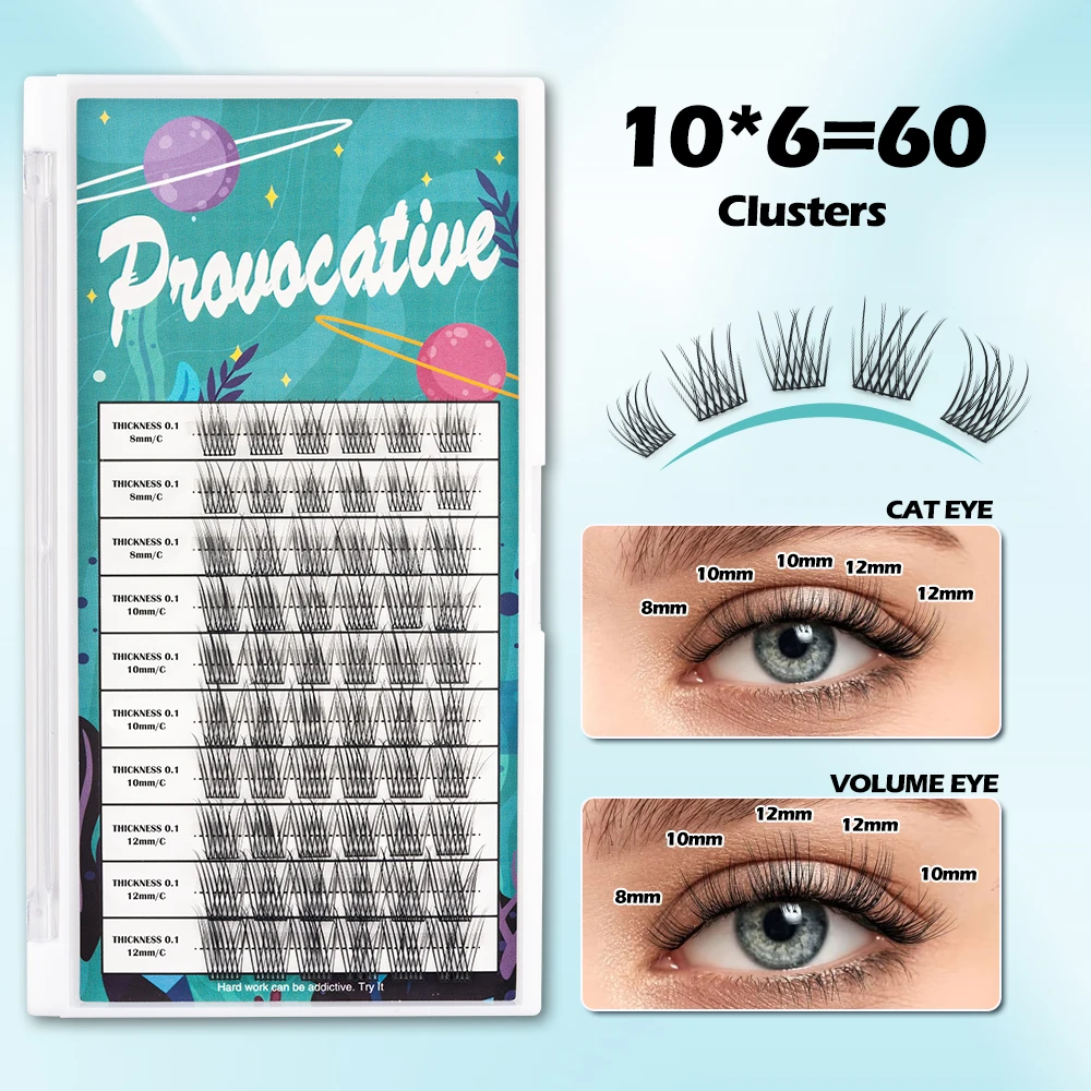 Накладные ресницы 60 кластеров 8-16 мм все размеры