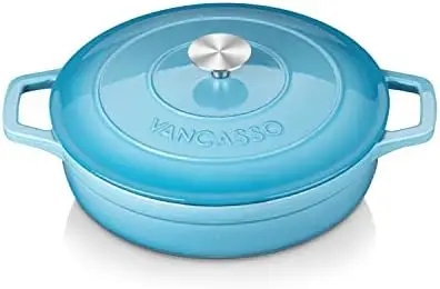 

Enameled Cast Iron Dutch Oven, 9.3 Quart Dutch Oven Pot with Lid, Oval Dutch Oven Cast Iron Pot with Non Stick Enamel Coating fo