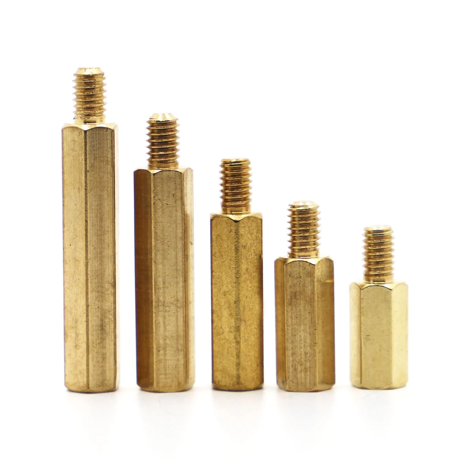 

10Pcs M2.5 M3 M4 Copper Brass Pillars Standoff Circuit Spacer PCB Board Nut Screws Hex Round Single Cylinder Hexagon Pillar