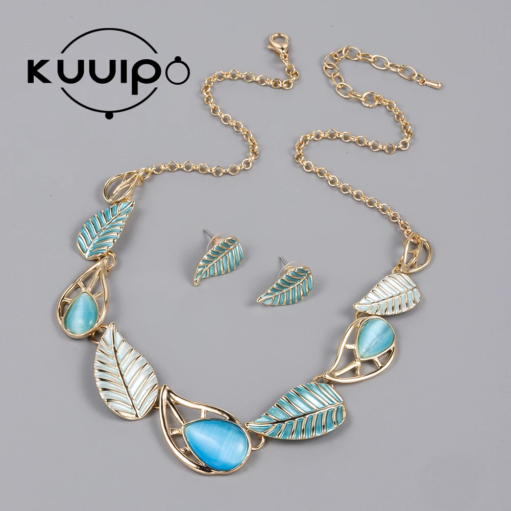Kuuipo Leaf Gold Color Chains 2023 Beauty Jewelry Chokers 2000s Aesthetic Summer Neck Trendy Original Necklaces for Women Luxury