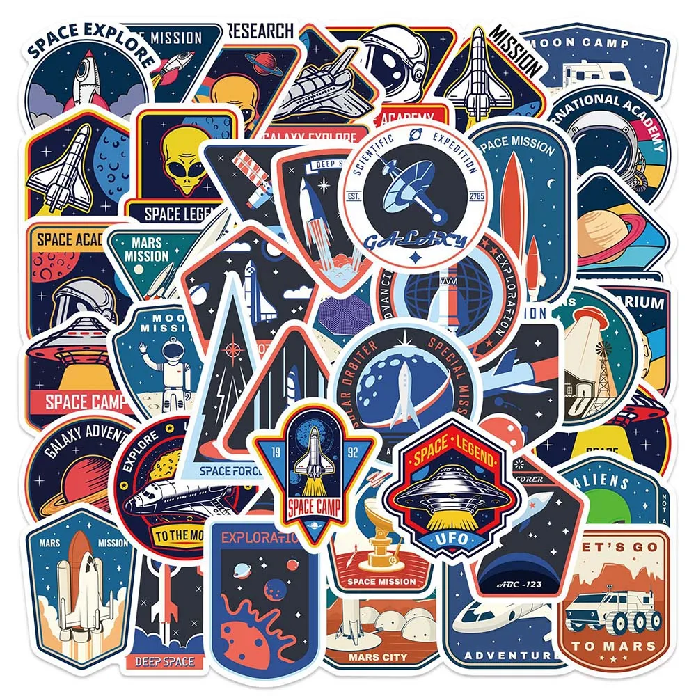 

10/50 Pcs Cartoon Astronaut Space DIY Waterproof Graffiti Stickers Backpack Scrapbooking Notebook Phone Laptop Decoration Decals
