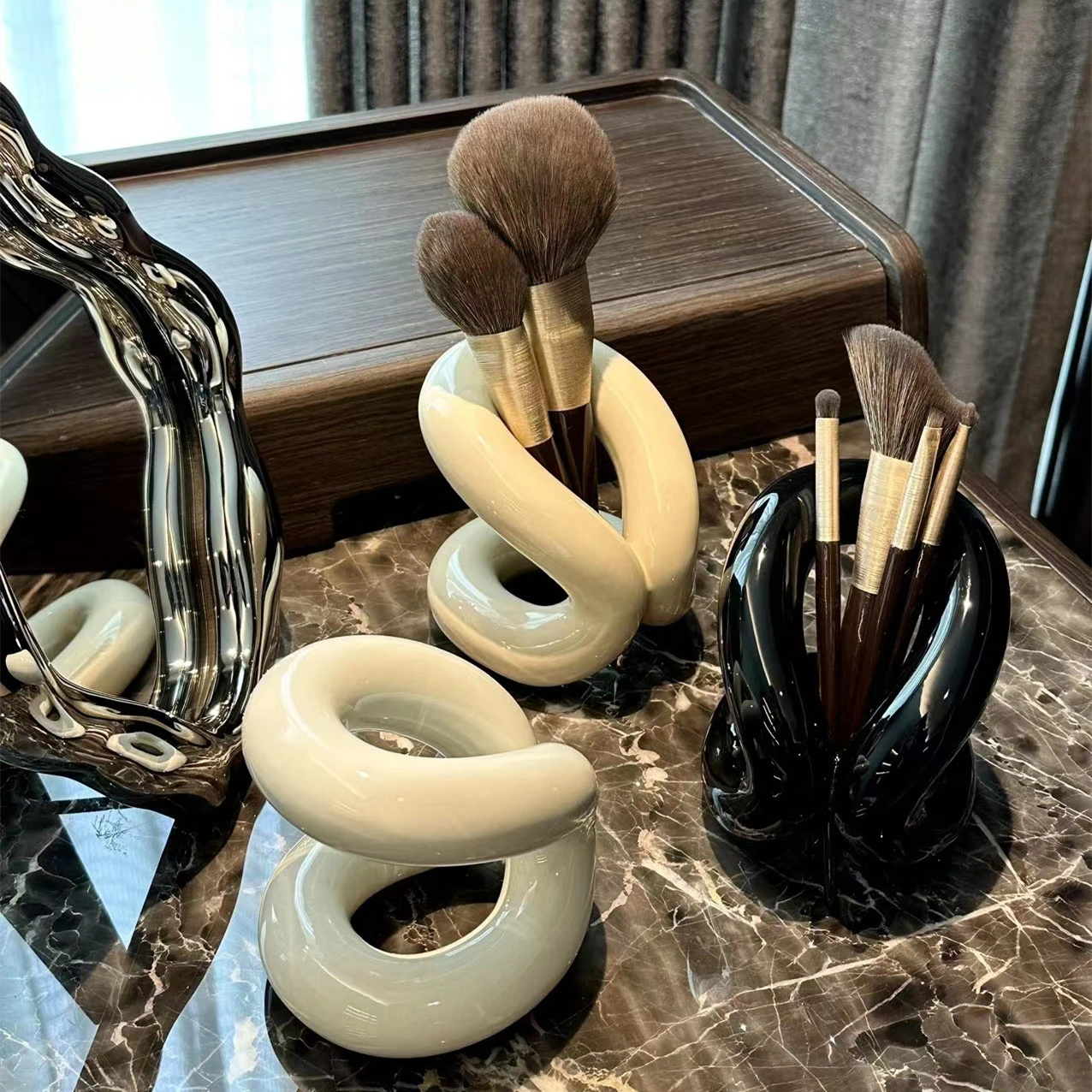 

Toothbrush Rack Accessories Storage Cute Brush Decorative Kawaii Style Korean Holder Decoration Bathroom Home Ceramic Pen Makeup