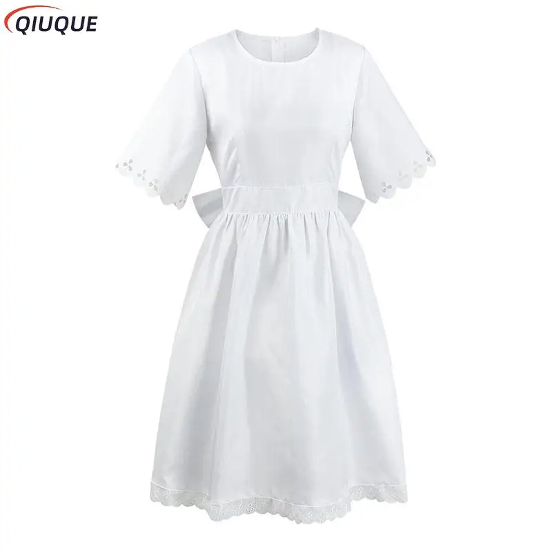 Косплей косплей парик для взрослых детей белое платье униформа детской одежды