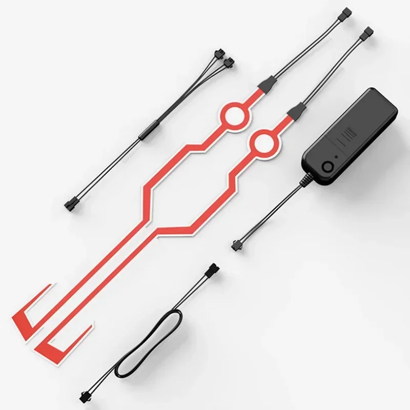 

Светодиодная светящаяся полоса для мотоциклетного шлема, холодный свет, самоклеящаяся, светоотражающая, светящаяся наклейка, ...