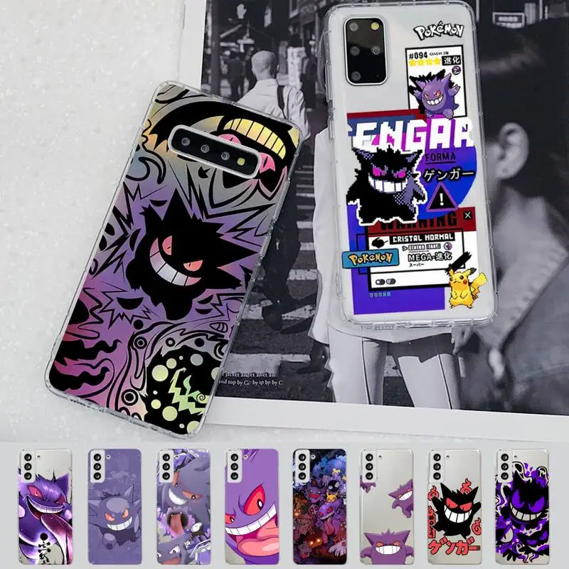 

Cute G-Gengar-P-Pokemon Phone Case For Samsung S 20 21 22 23 for Redmi Note7 8 9 10 for Huawei P20 30 40 Clear Case