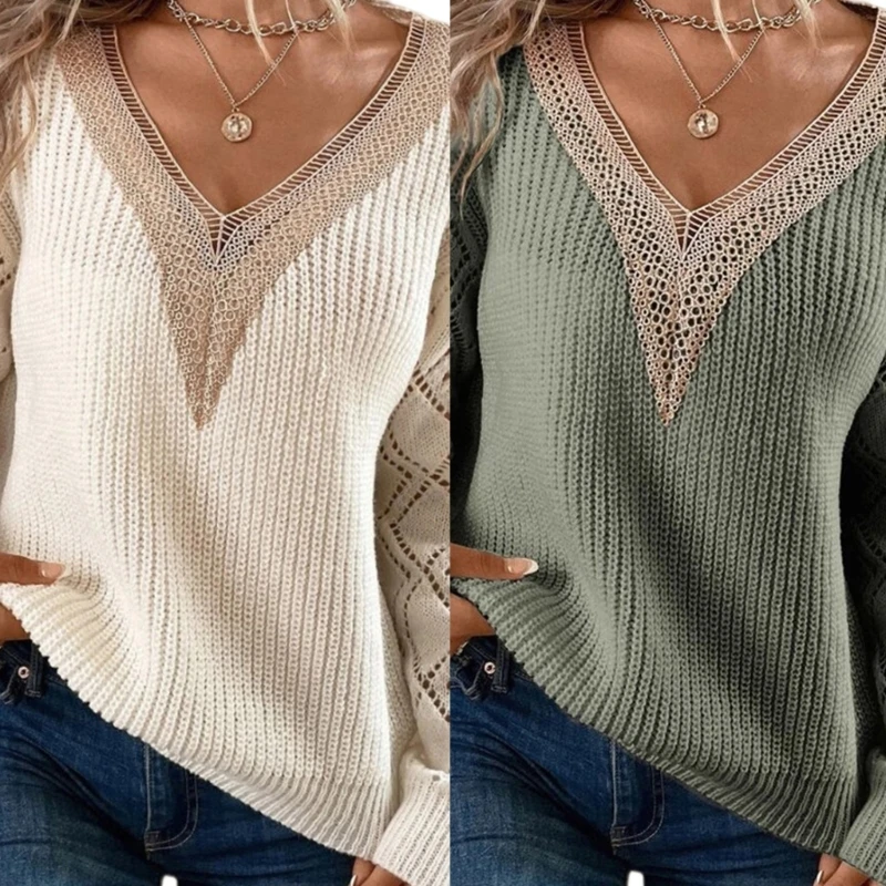 

Women Long Sleeve Loose Lightweight Pullover Casual Sweater Blouses Shirts Tops