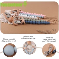fosmeteor new baby products beech circle creative baby silicone beads bite the molar pacifier chain to prevent the chain toy