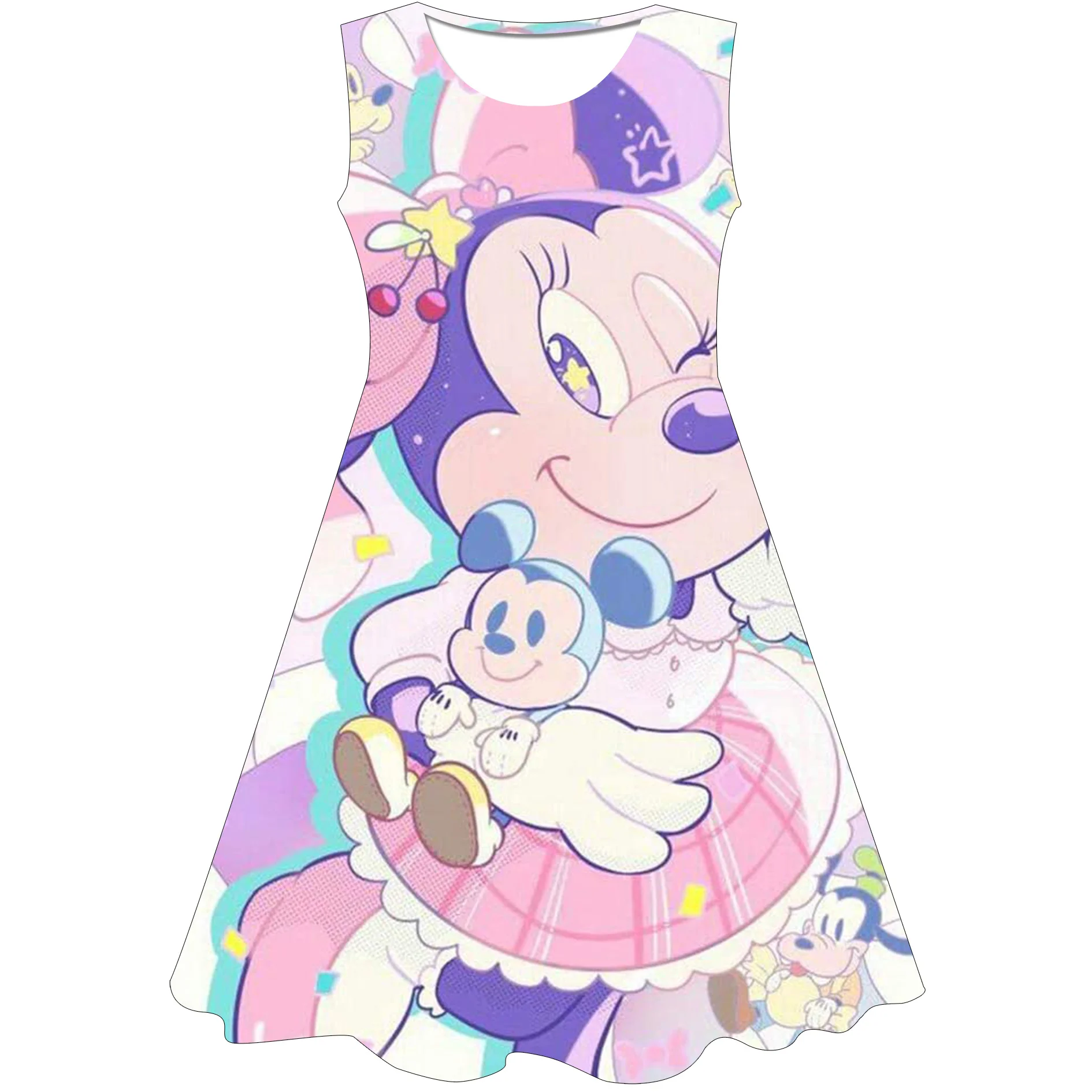

Baby Girl Dresses Summer Cartoon Minnie Mouse Dot Short Sleeve Infant Cute Birthday Party Princess Dress Toddler Clothes 2022