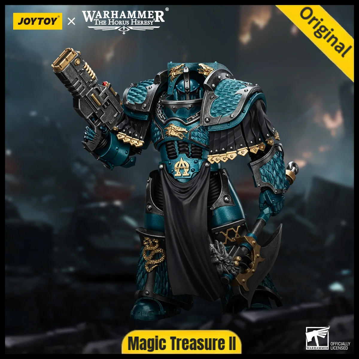 Фото 【JOYTOY】Warhammer 40K Alpha Legion Lernaean Terminator with Volkite Charger №3