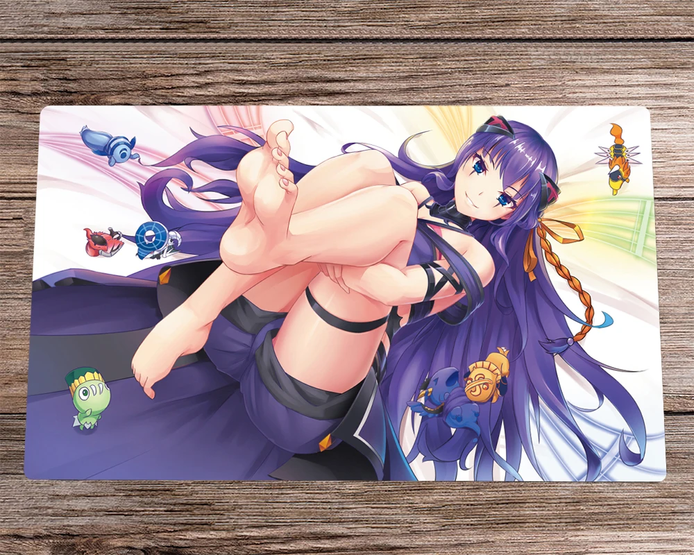 

YuGiOh Playmat Knightmare Corruptor Iblee Card Game Mat TCG CCG Mat Board Game Mat Desk Pad Desk Mat & Free Bag Mousepad 60x35cm
