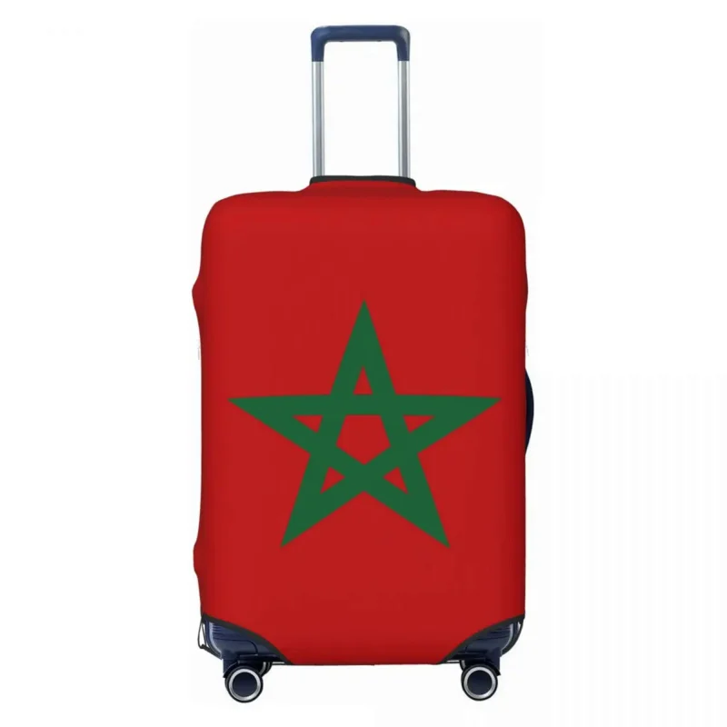 

Morocco Flag Luggage Cover Elastic Moroccan Proud Patriotic Travel Suitcase Protective Covers Suit For 18-32 inch