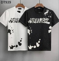 2022 new dsquared2 cotton unisex couple short sleeved t shirt letter printing casual top dt939
