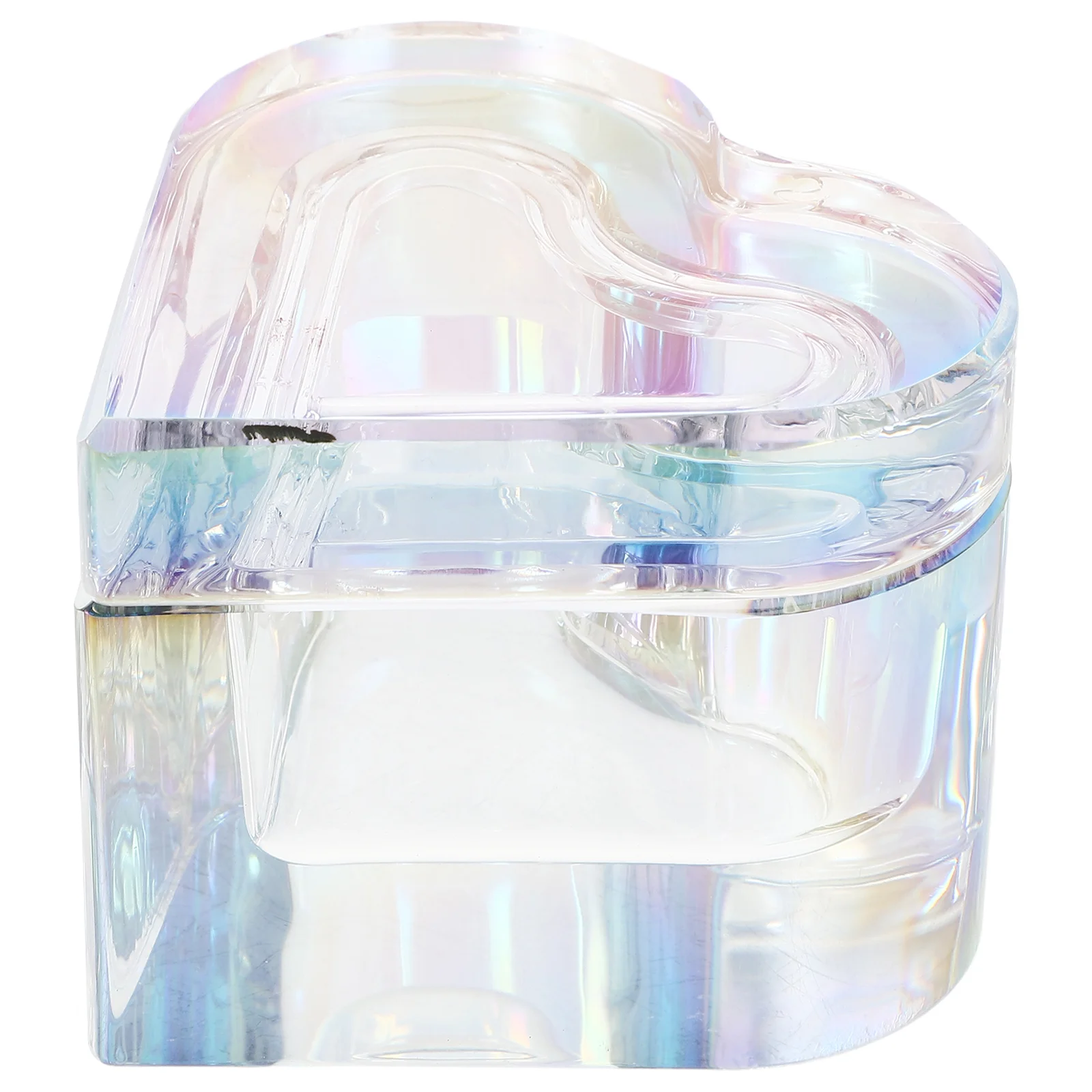 

Heart Shape Nail Dish Manicure Nail Cup Crystal Glass Nail Dish with Lid