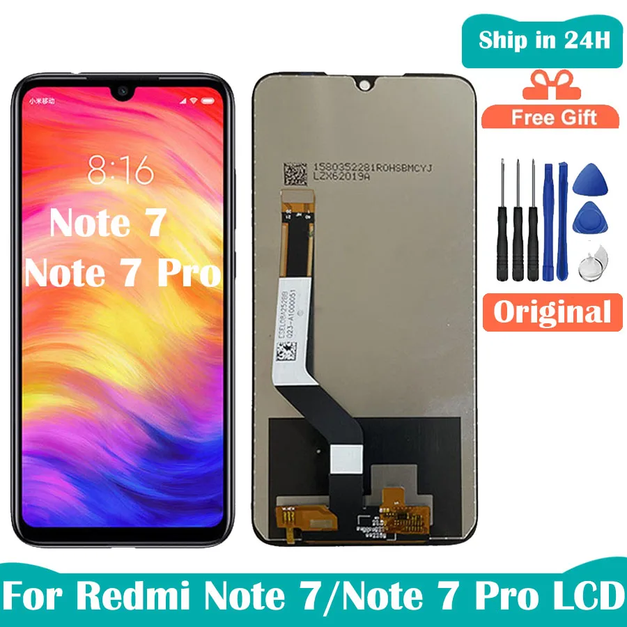 ЖК-дисплей 6,3 дюйма для Xiaomi Redmi Note 7, сменный экран для Redmi Note 7 Pro, M1901F7G, M1901F7H, дигитайзер сенсорного экрана