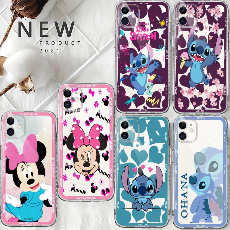

Phone Coque For iPhone 14 Pro Max 12 11 13 8 XS XR 7 Plus X Mini 12mini 13mini Mickey Minerva Goofy Donald Winnie Etui