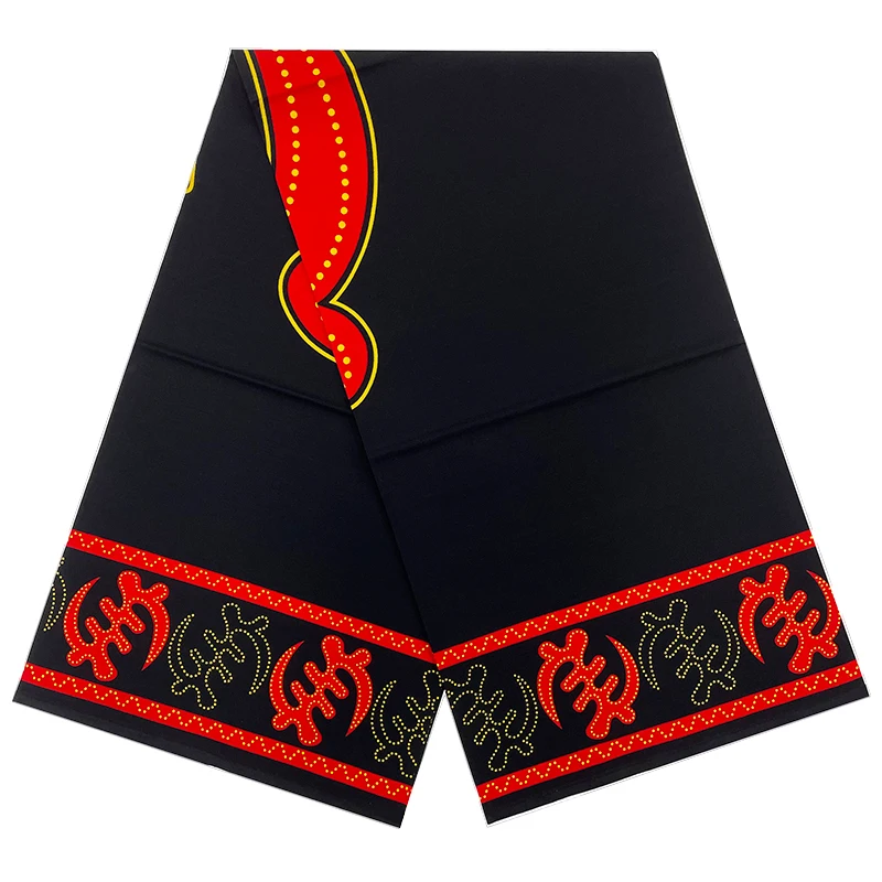 

Красный и черный, оригинальная искусственная ткань с принтом, восковая ткань, батик, 100% хлопок, 6 цветов, для ткани Loincloth, швейные ткани TN0924