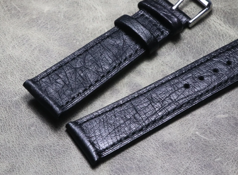 14 16 18 19 20 21 22mm Handmade Thin Dermis Premium Strap True Belt Wrist Band Real Leather Ostrich Skin Watchband Watch Chain
