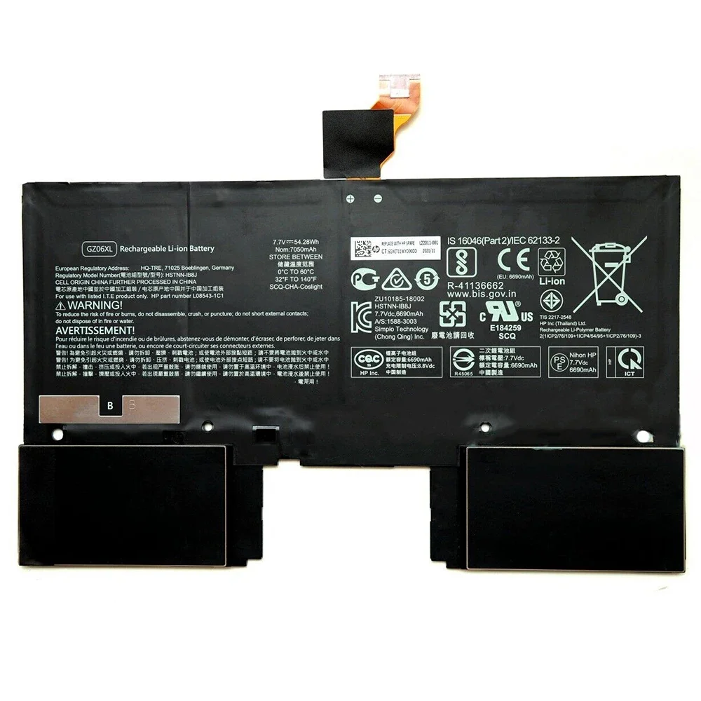 GZ06XL 7 В 54 28 Втч оригинальный аккумулятор для ноутбука HP Spectre Folio 13-AK0000SA 13-ak 13-ak000