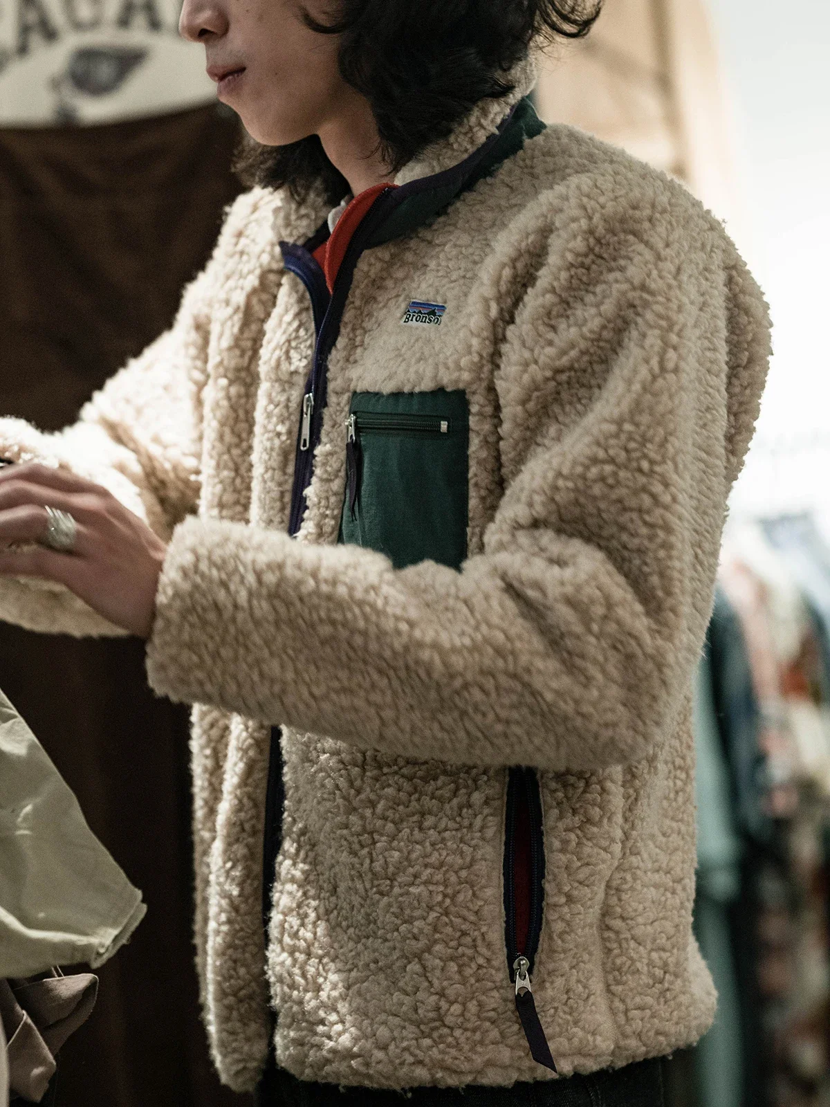 Классическая мужская флисовая куртка Bronson в стиле ретро винтажном теплая