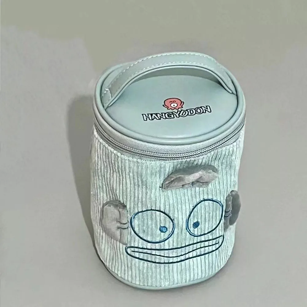 Вельветовая вышитая цилиндрическая сумка для макияжа Hangyodon с высокой ценностью