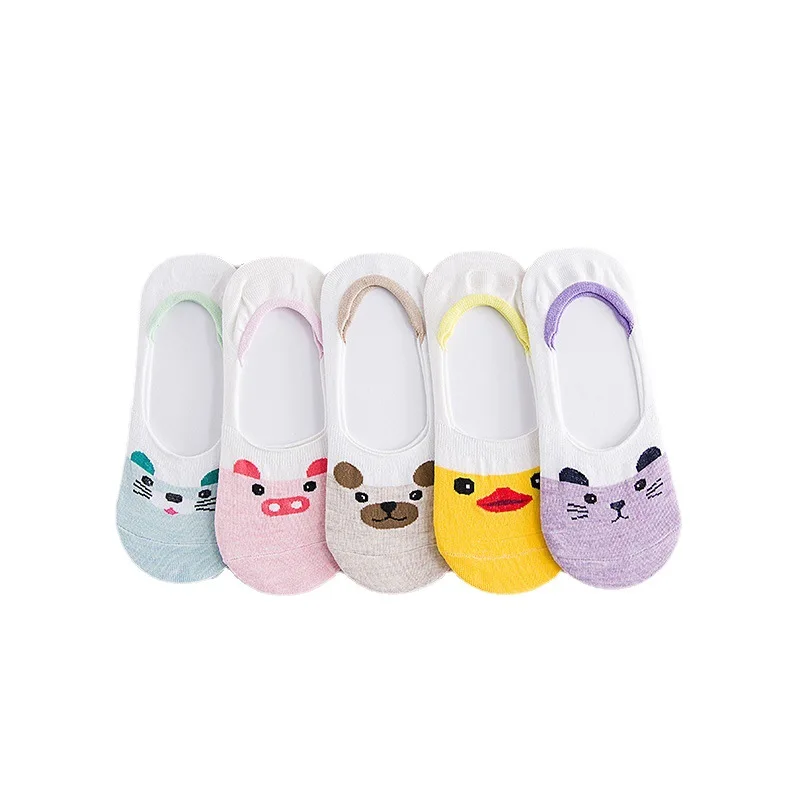 2022 New 5 Pairs/Lot Shallow Invisible Socks Women Solid Ankle Socks in Set Breathable Anti-friction Socks 35-41 Dropshipping