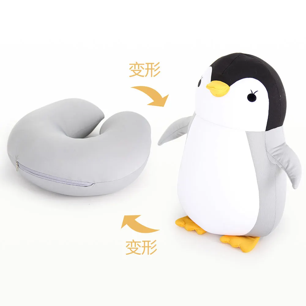 

2023 New Design Variable cartoon doll U-shaped cervical pillow Various Animal Lazy Car Pillows Portable travel soft doll pillow