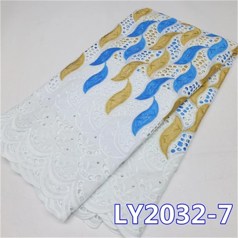2023 Высококачественная африканская кружевная ткань швейцарская хлопковая