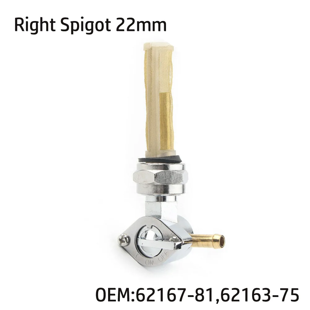 

1PC 22mm Fuel Valve Petcock Right Outlet For Harley Sportster Big Twin 62167-81 Metal High Quality Fuel Filters Car Accessories