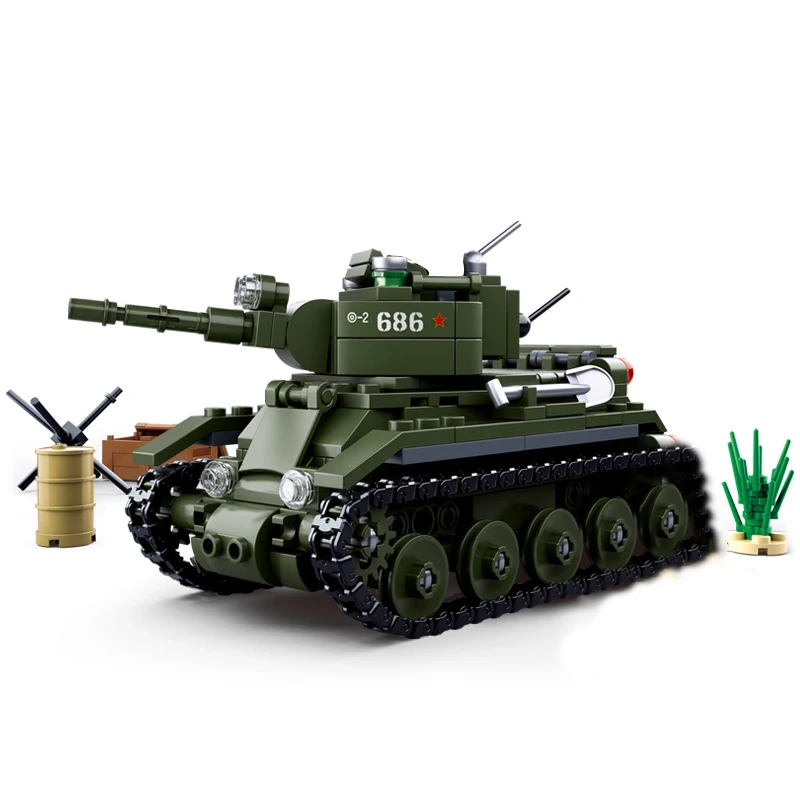 Sluban WW2 Normandy Landings Army Weapons Model Sets Building Blocks Military Armed Tank Vehicles Plane DIY Assembly Bricks Toys |