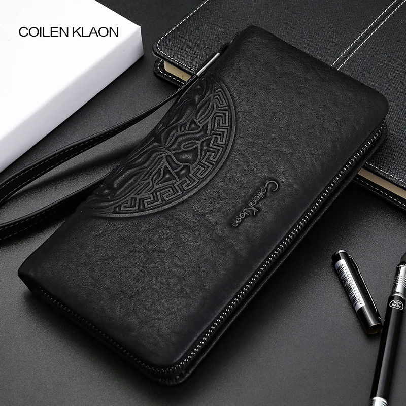 Кошелек мужской из натуральной кожи для ключей от машины модный брендовый